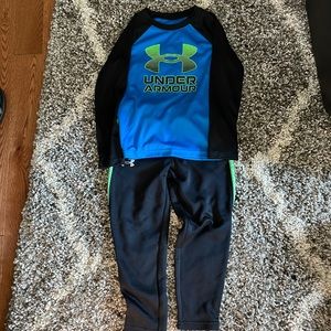 Under Armour Blue Black Green Jogger Set, Excellent Condition